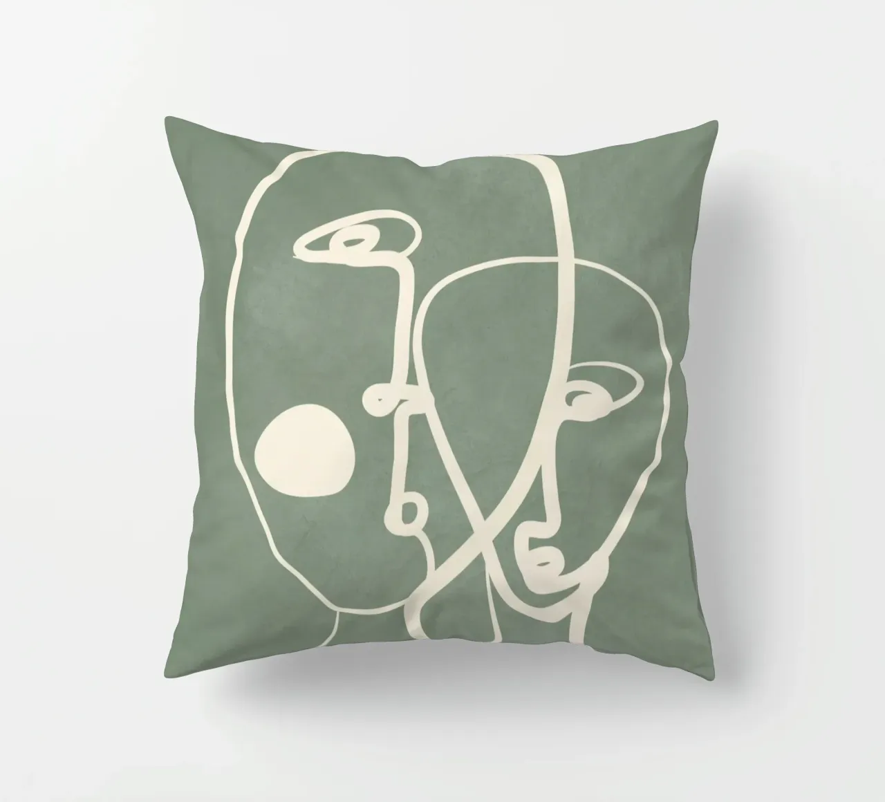 Abstract Pair Portrait 1 cuscino da Nadjaa