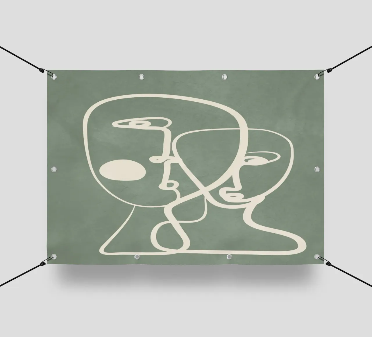 Abstract Pair Portrait 1 telo in pvc da Nadjaa