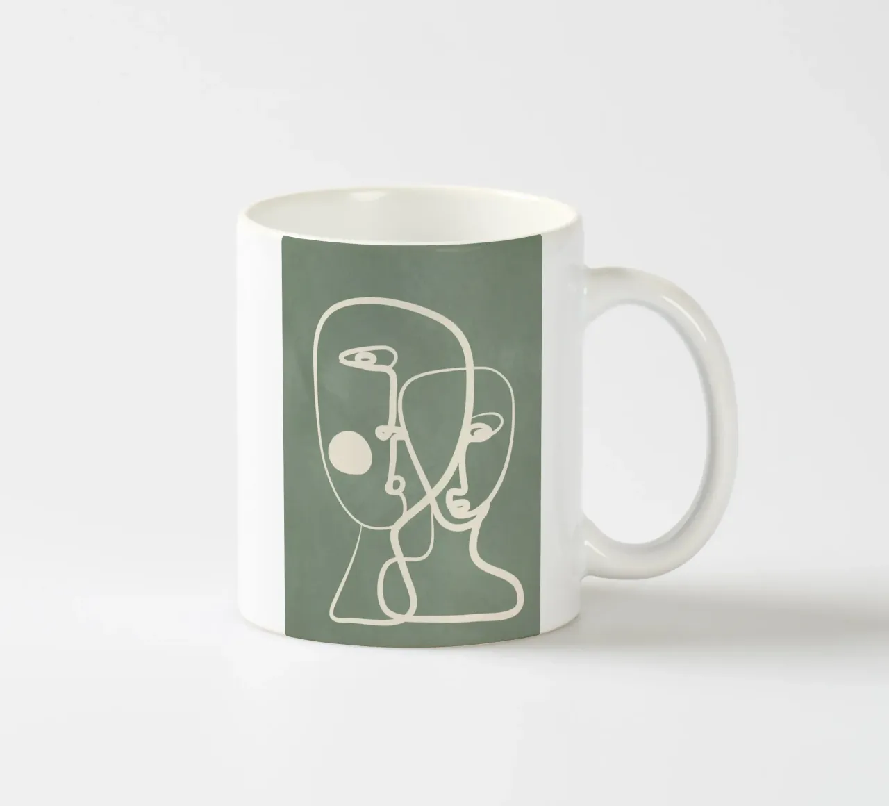 Abstract Pair Portrait 1 tazza in ceramica da Nadjaa