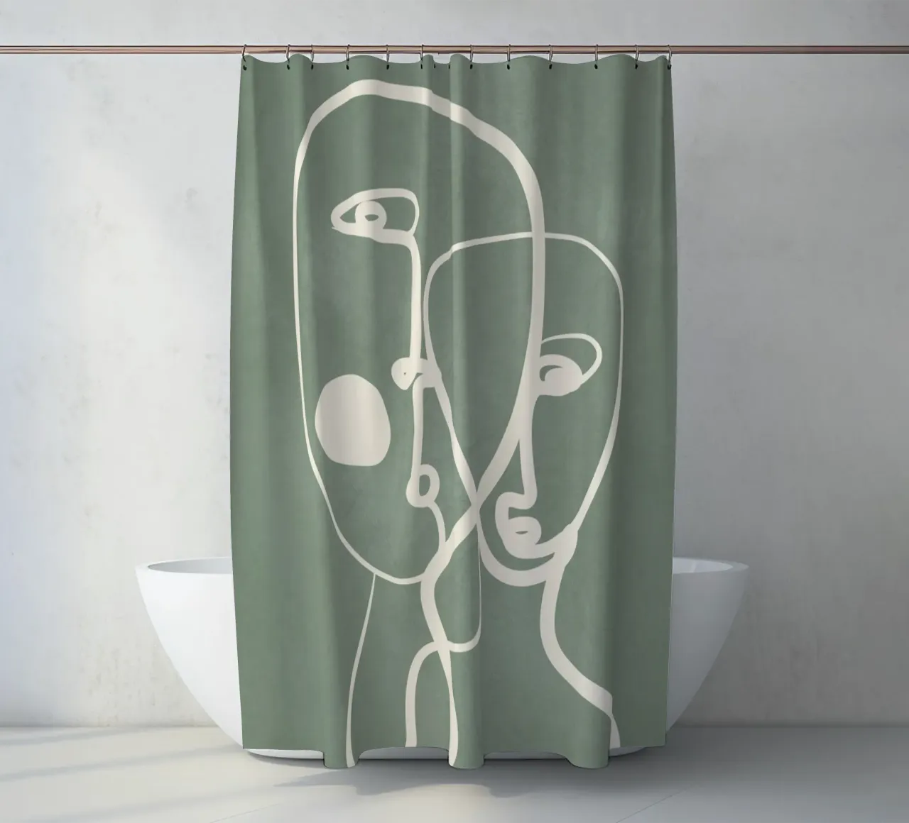 Abstract Pair Portrait 1 tenda da doccia da Nadjaa