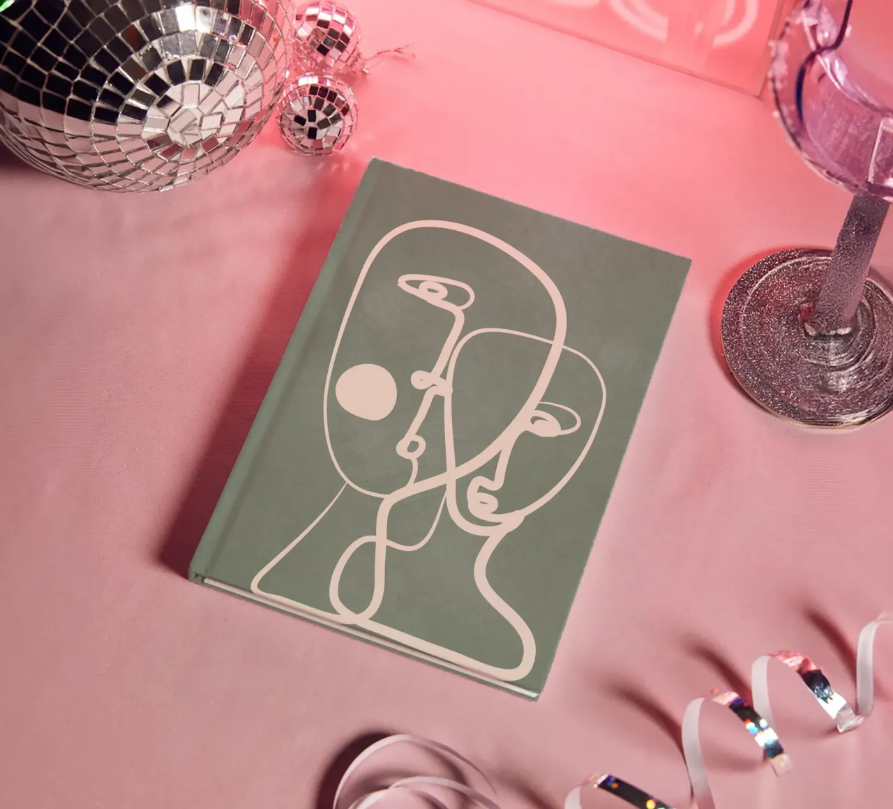 Abstract Pair Portrait 1 notebook by Nadjaa