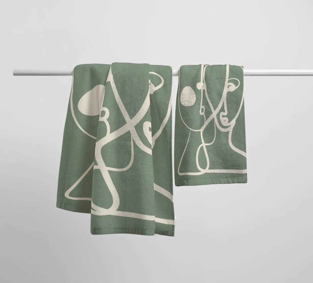 Abstract Pair Portrait 1 asciugamano da bagno da Nadjaa