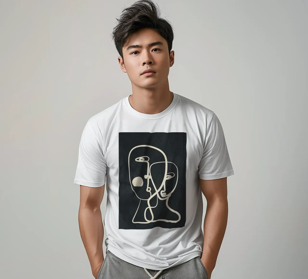 Abstract Pair Portrait 2 t-shirt da Nadjaa