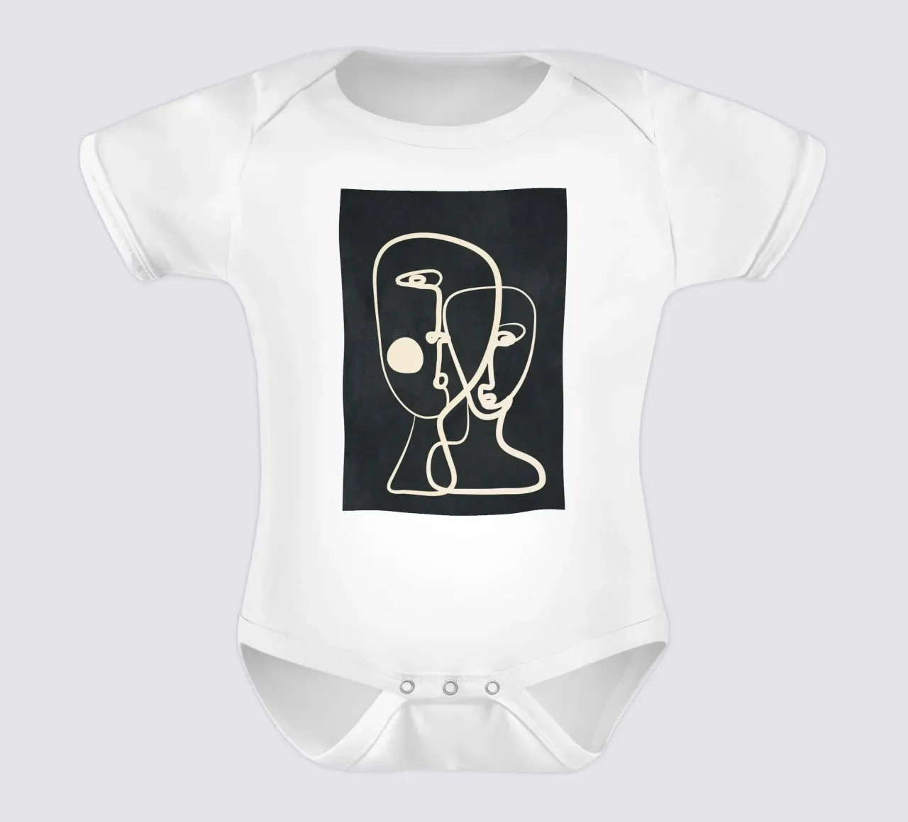 Abstract Pair Portrait 2 body neonato maniche corte da Nadjaa