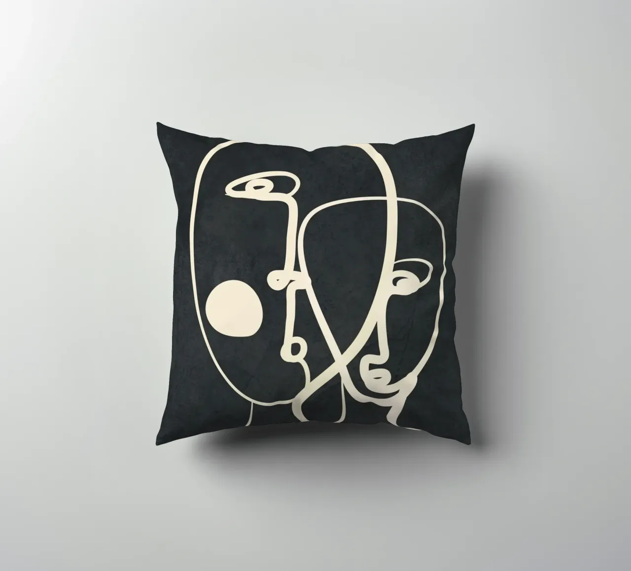 Abstract Pair Portrait 2 cuscino da Nadjaa