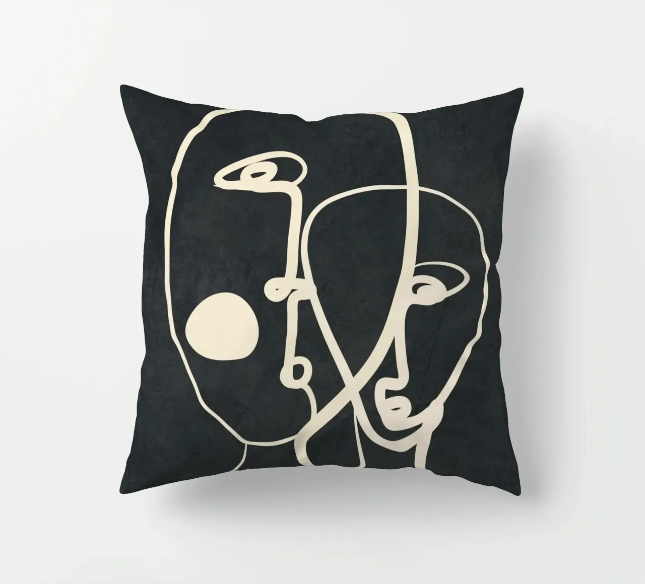 Abstract Pair Portrait 2 cuscino da Nadjaa
