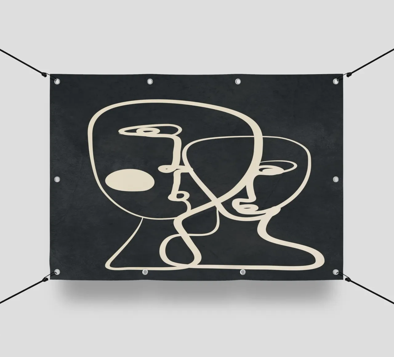Abstract Pair Portrait 2 telo in pvc da Nadjaa