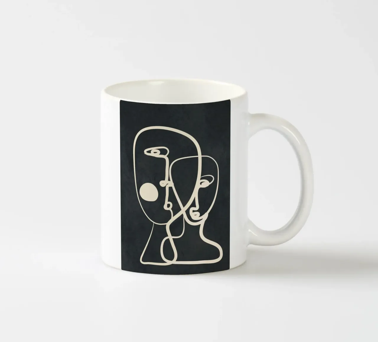 Abstract Pair Portrait 2 tazza in ceramica da Nadjaa
