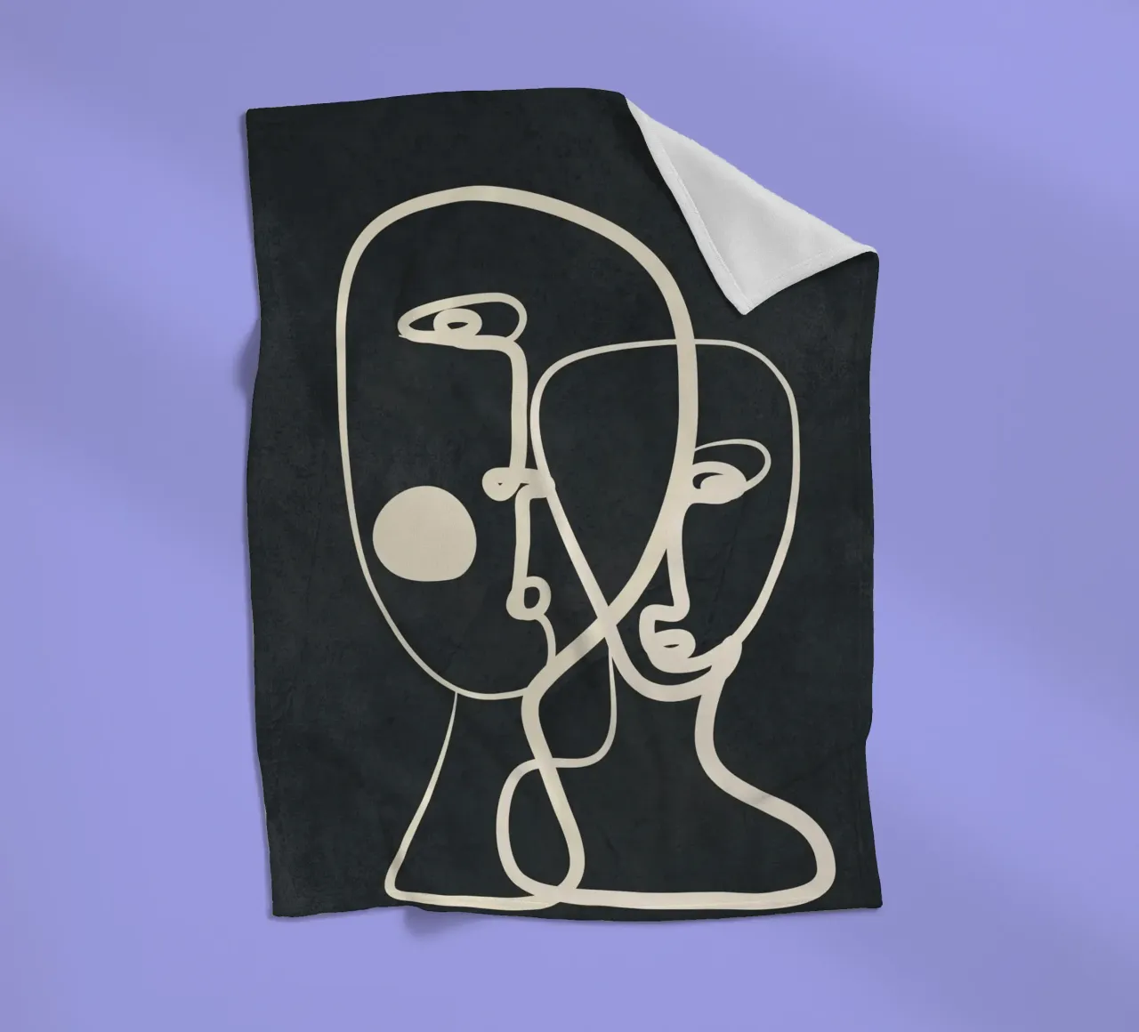 Abstract Pair Portrait 2 coperta in pile da Nadjaa