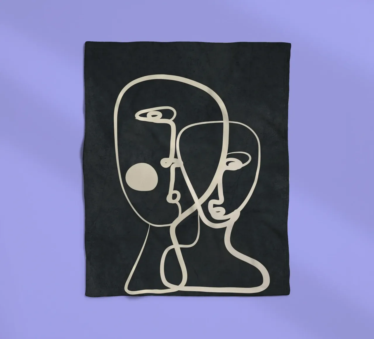 Abstract Pair Portrait 2 coperta in pile da Nadjaa