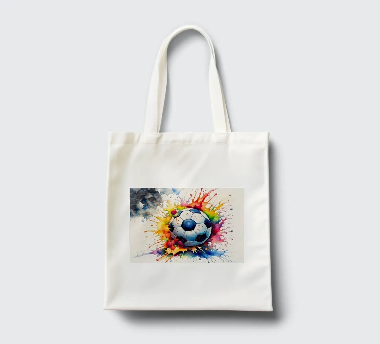 Fußball in Aquarell Jutebeutel von 🎁 ARTVI-SHOP
