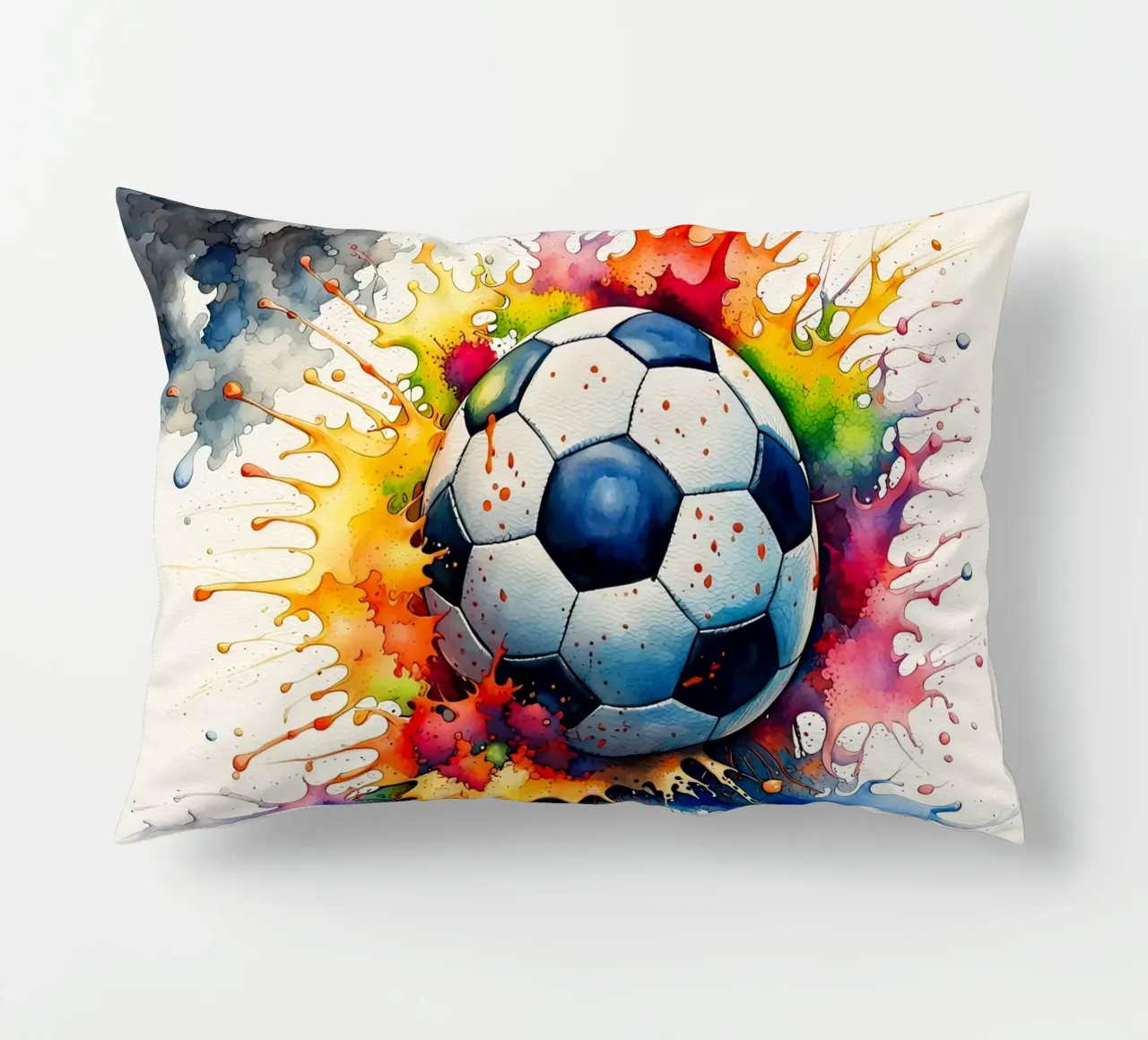 Pallone da calcio in acquerello cuscino da 🎁 ARTVI-SHOP