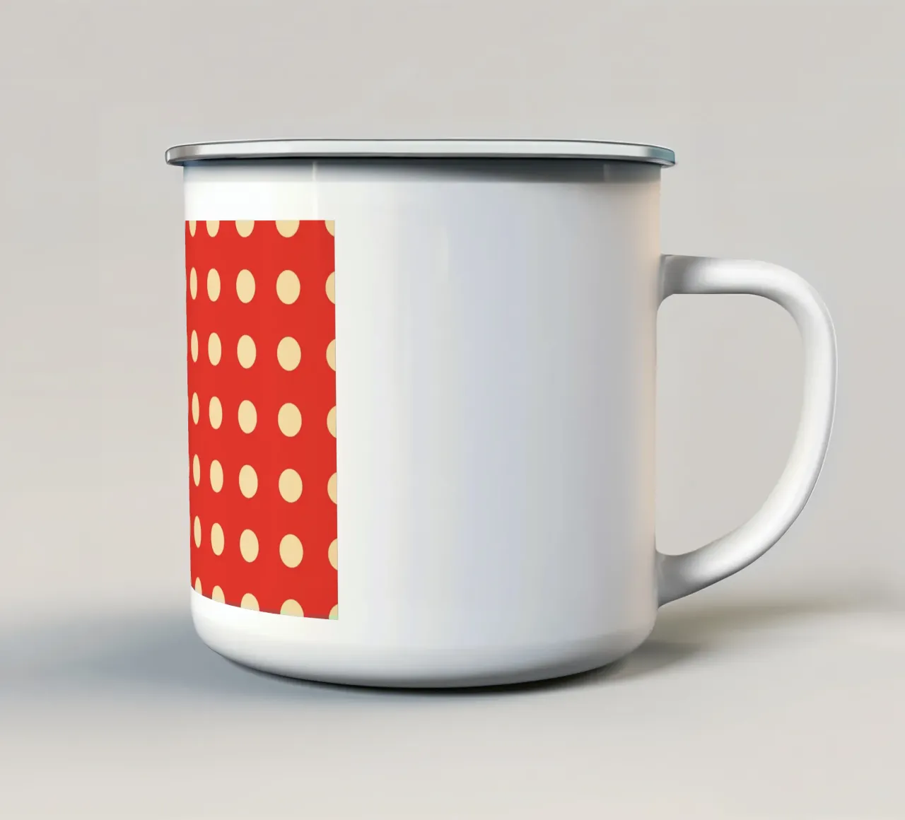 Polkadot rosso tazza in smalto da galihstudio