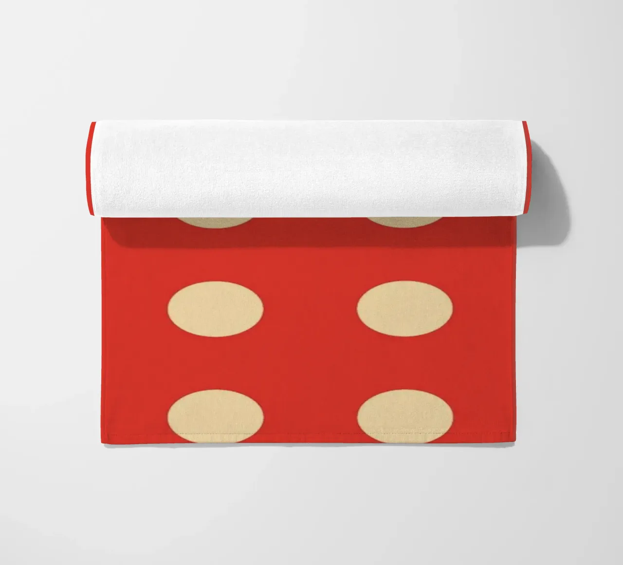 Polkadot rosso telo mare da galihstudio