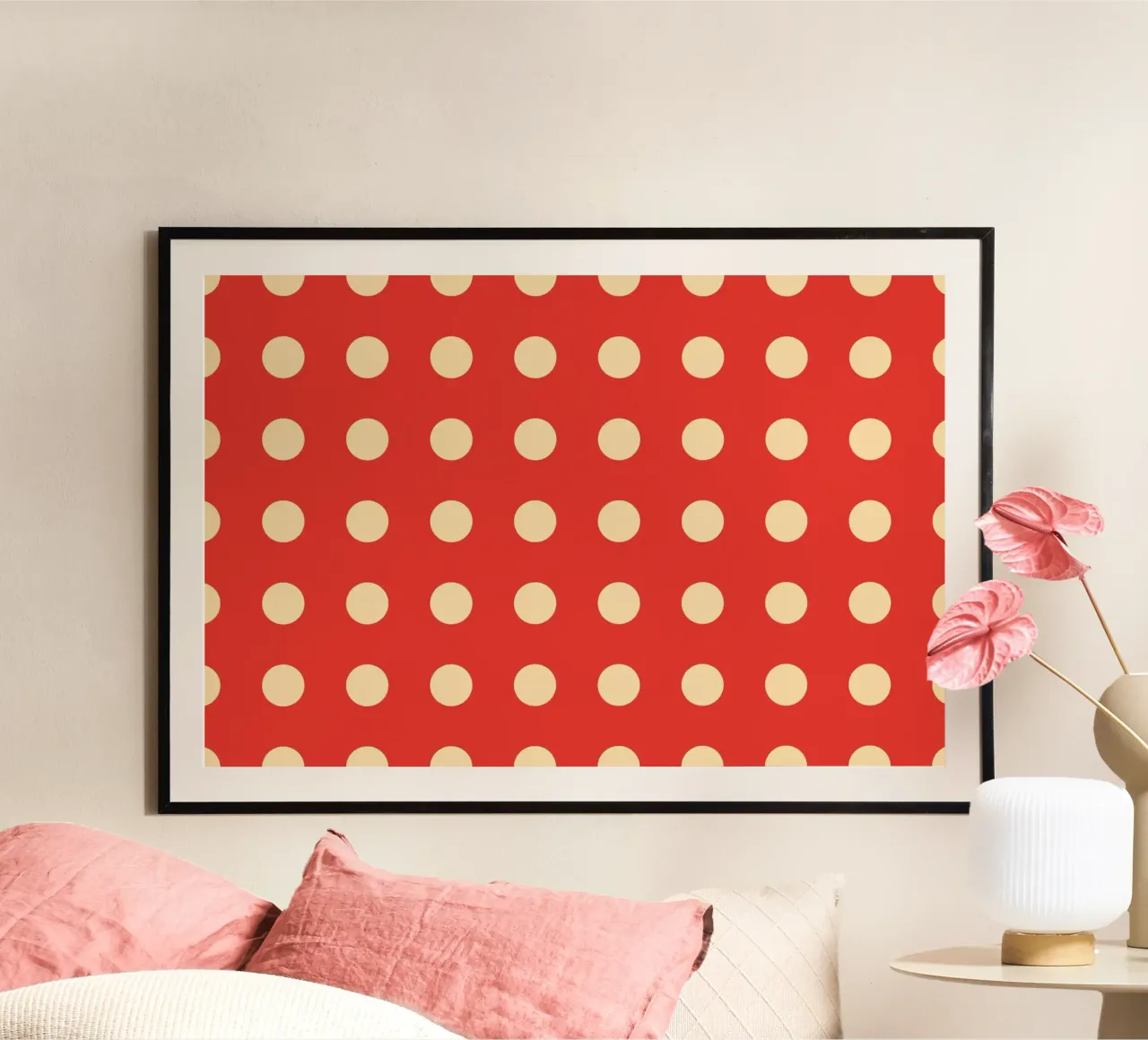 Polkadot rosso carta hahnemühle da galihstudio