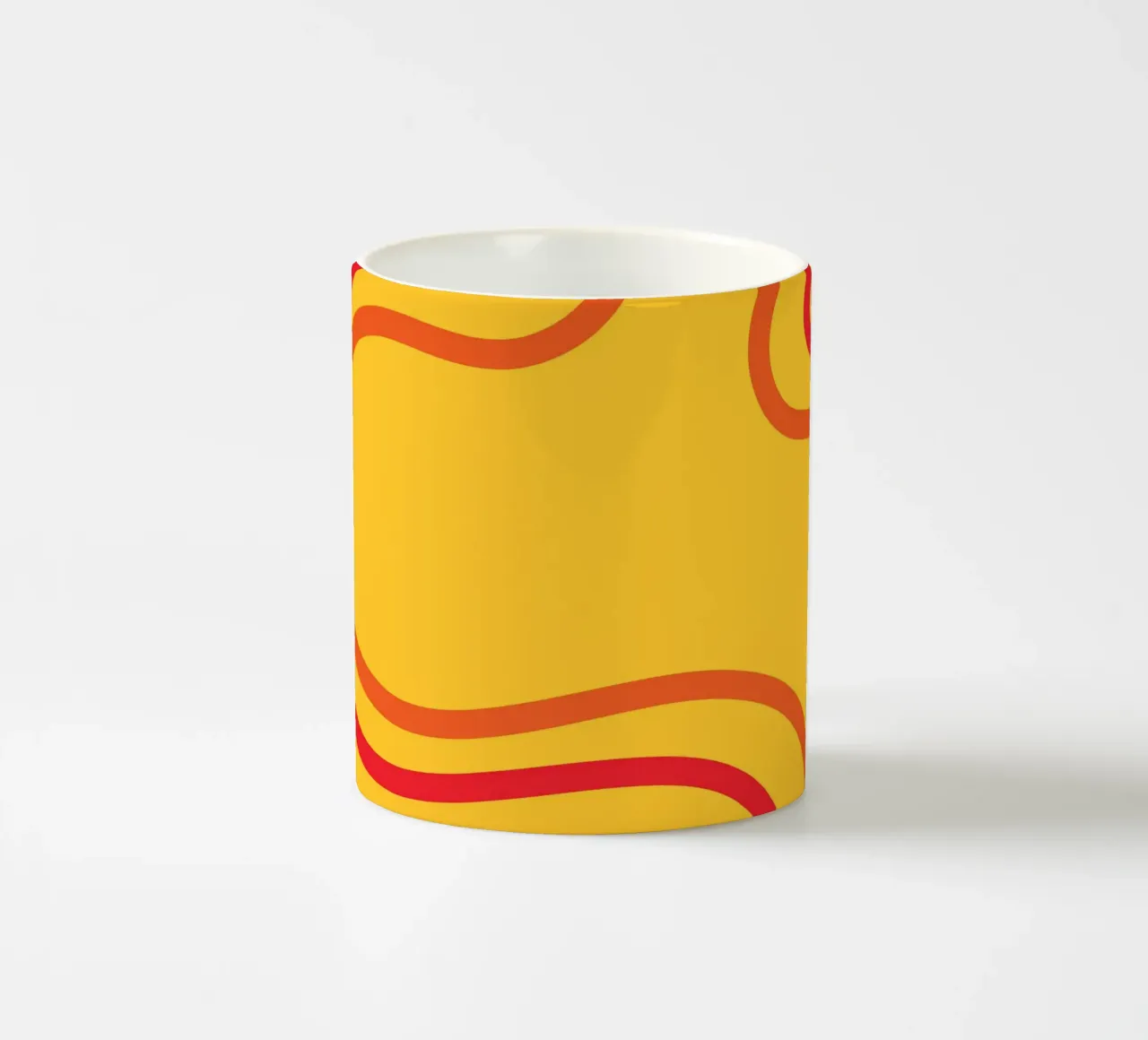 Linea giallo caldo tazza in ceramica da galihstudio