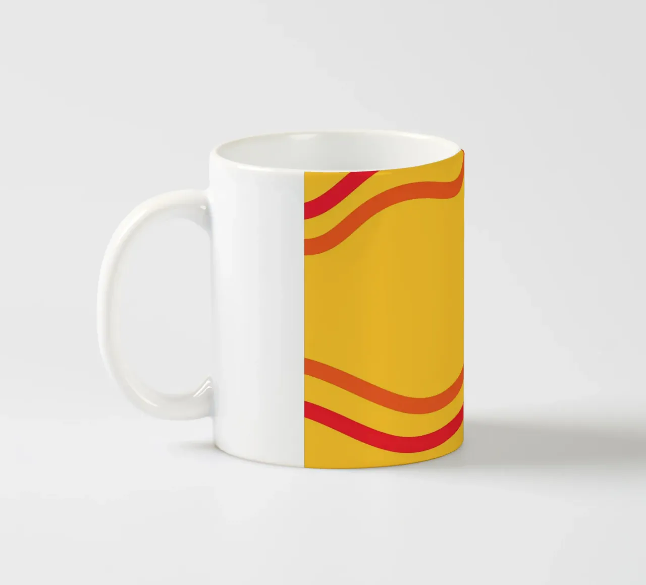 Linea giallo caldo tazza in ceramica da galihstudio
