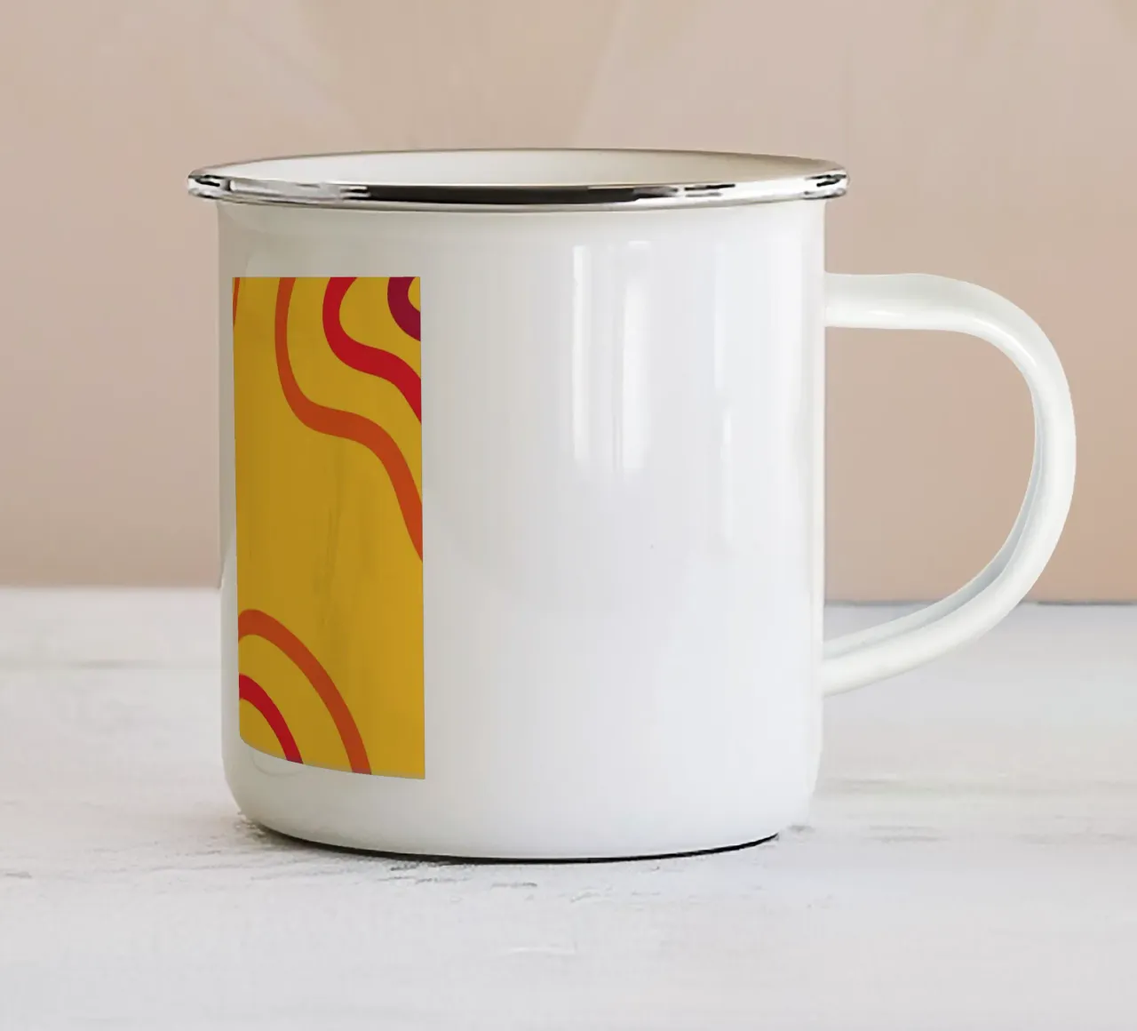 Linea giallo caldo tazza in smalto da galihstudio
