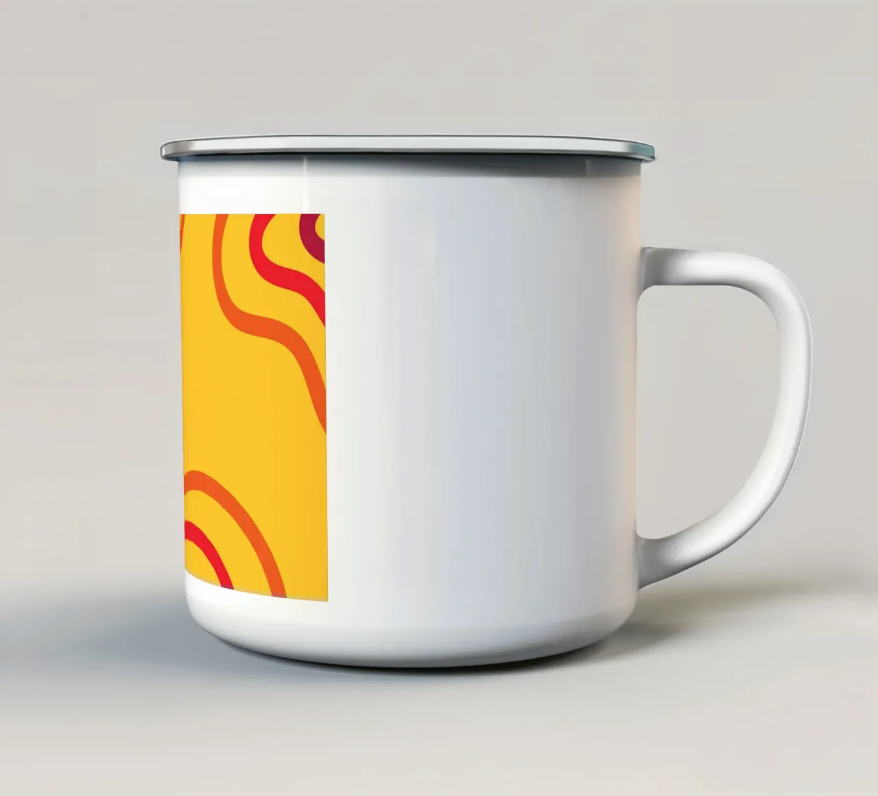 Linea giallo caldo tazza in smalto da galihstudio