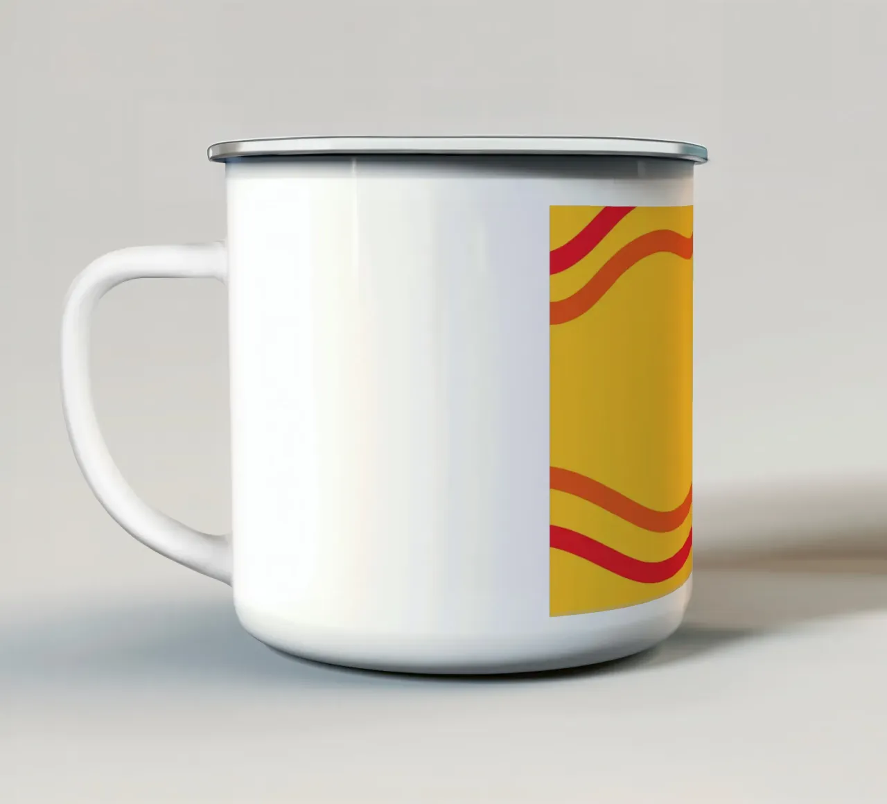 Linea giallo caldo tazza in smalto da galihstudio