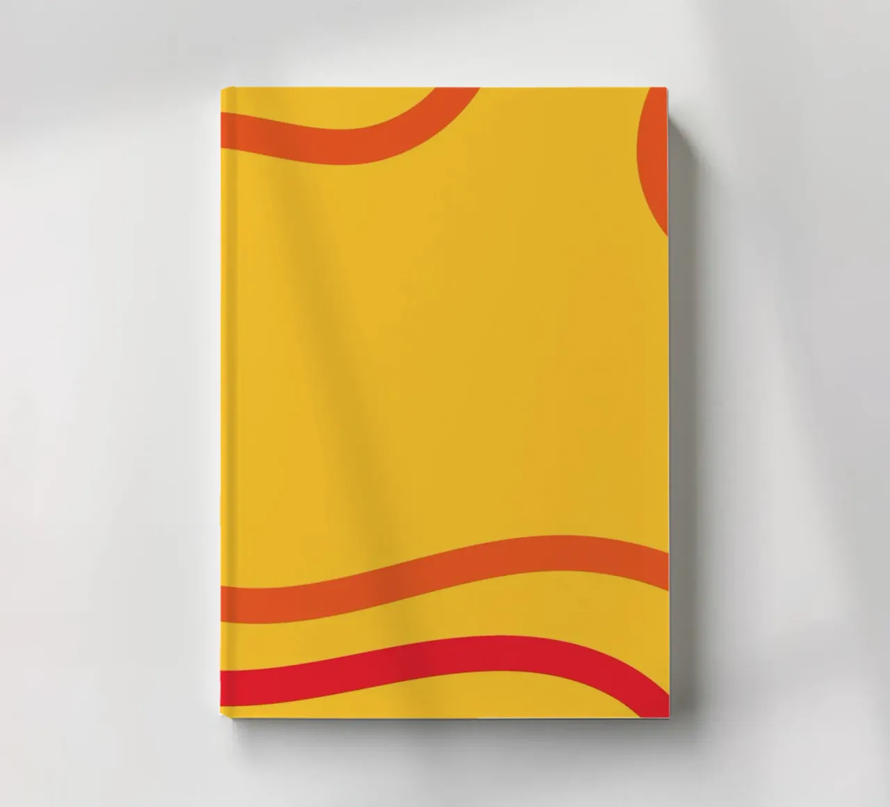 Ligne jaune chaud carnet de notes de galihstudio