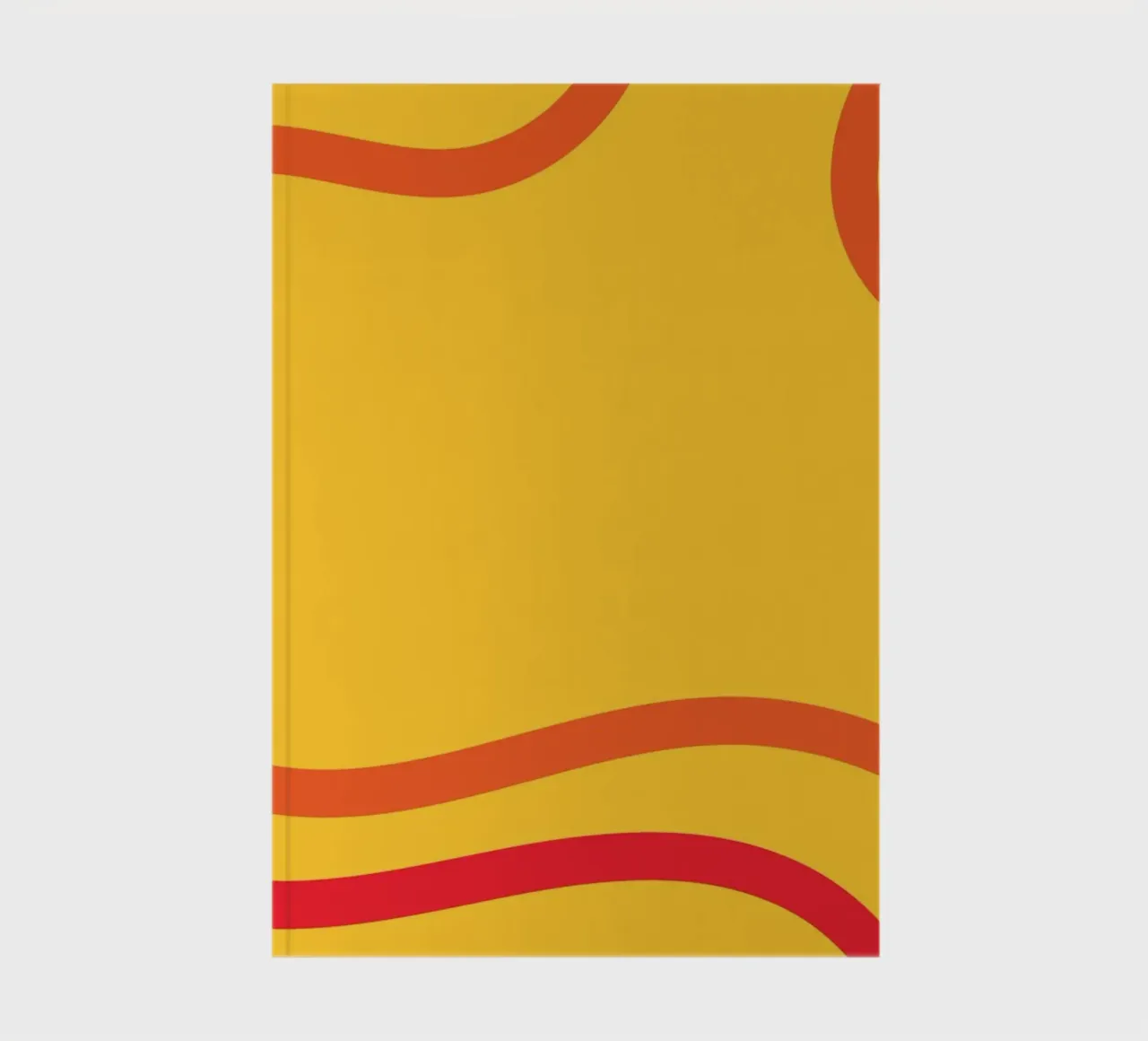 Ligne jaune chaud carnet de notes de galihstudio