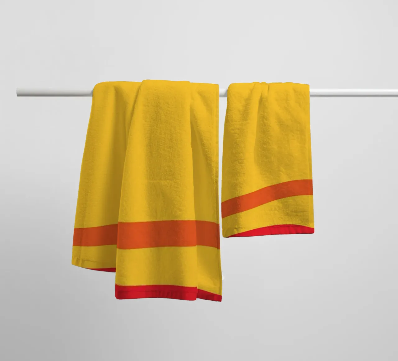 Ligne jaune chaud serviette de bain de galihstudio