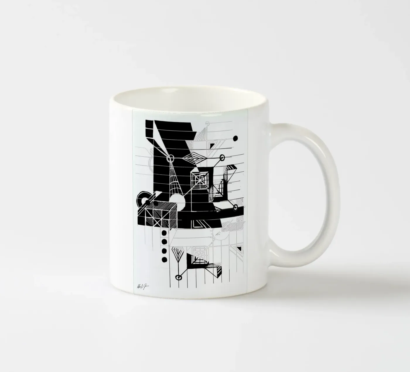 BW1 ceramic mug by Andreas Jarner