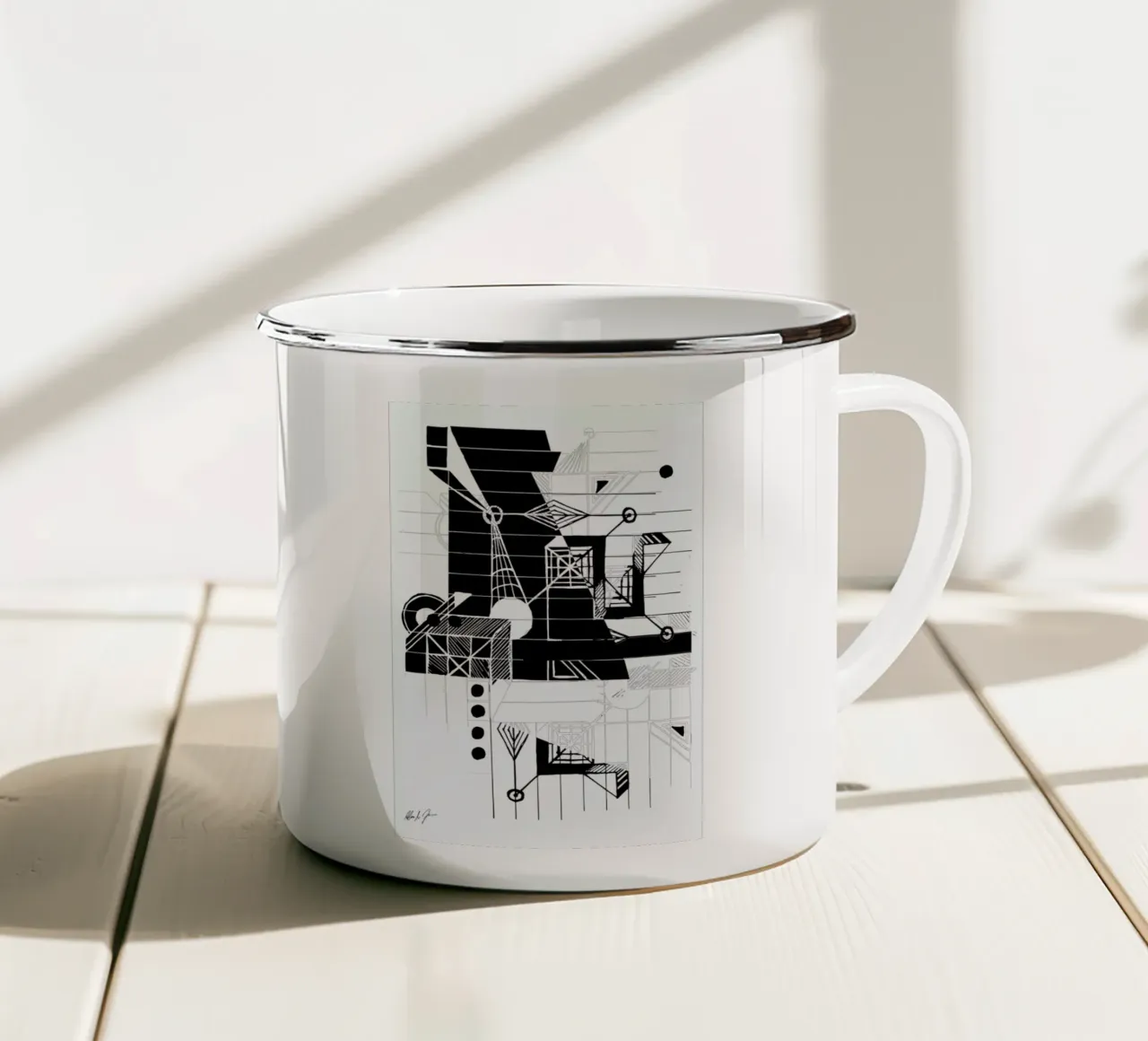 BW1 tazza in smalto da Andreas Jarner