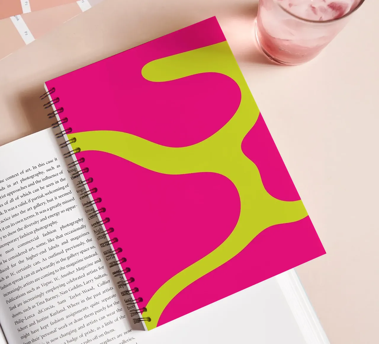 Blob abstract spiral notebook by galihstudio