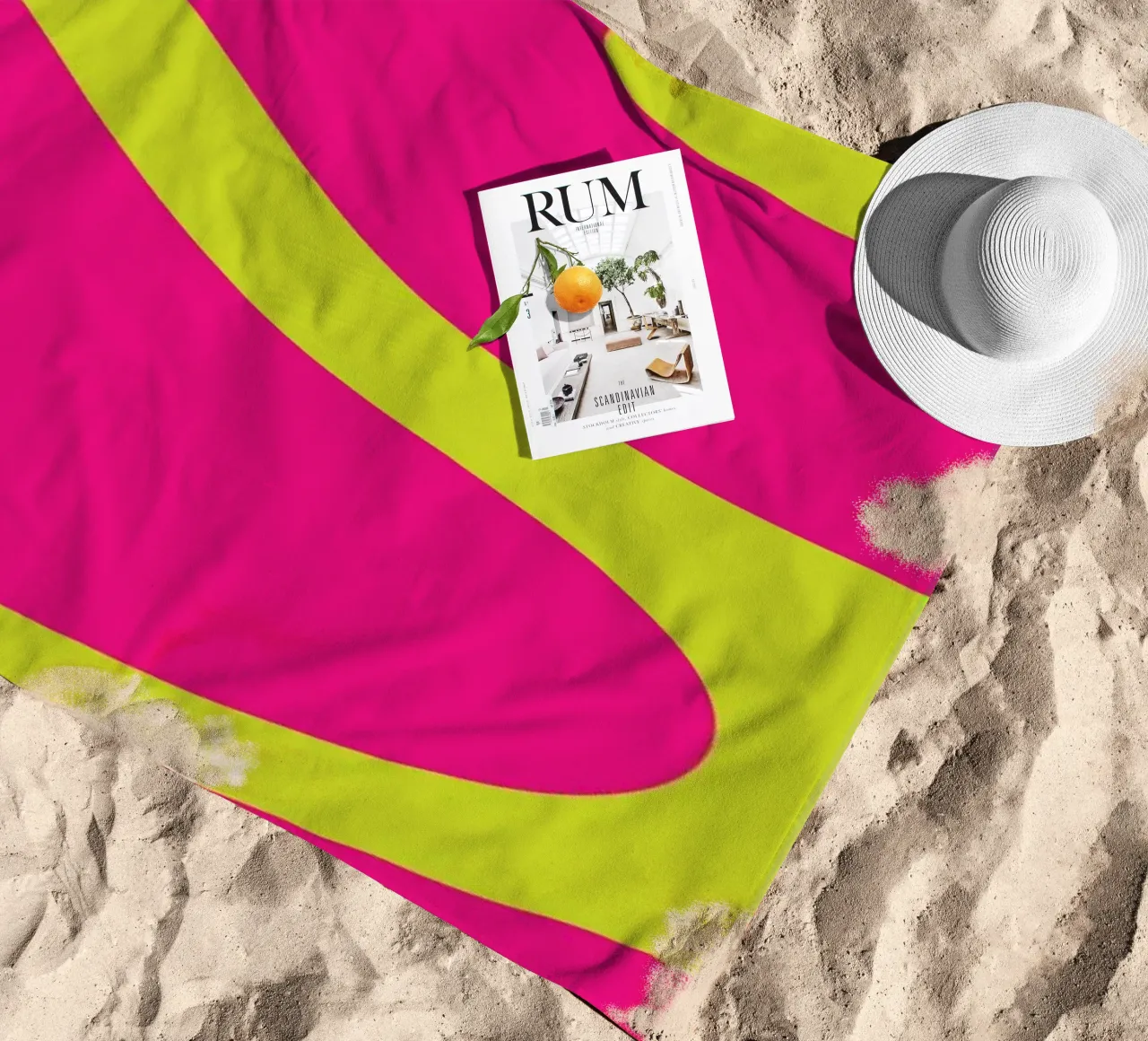 Blob abstract strandhanddoek van galihstudio