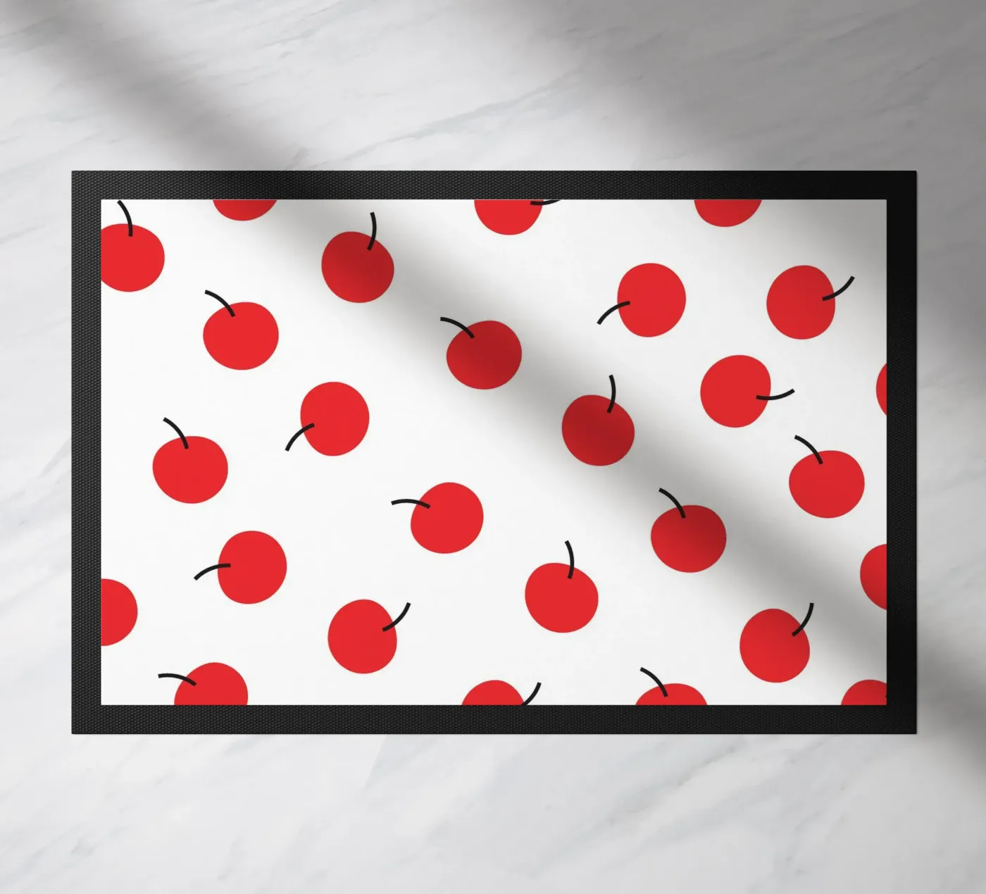 Red Cherry doormat by galihstudio