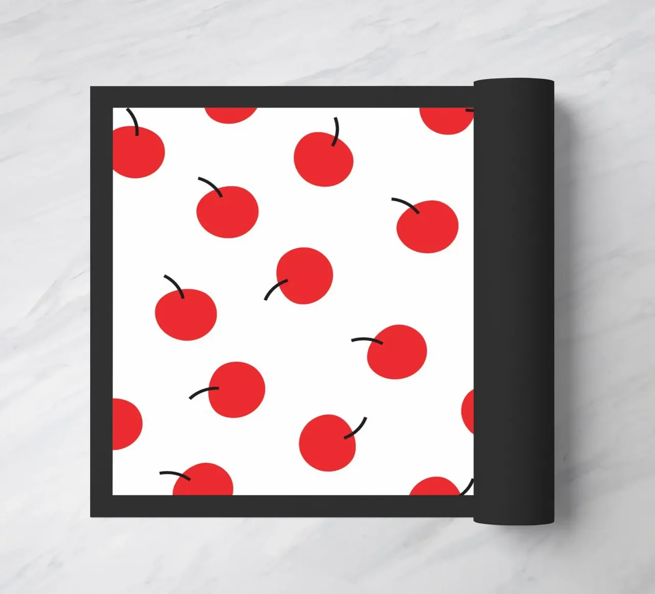 Red Cherry doormat by galihstudio