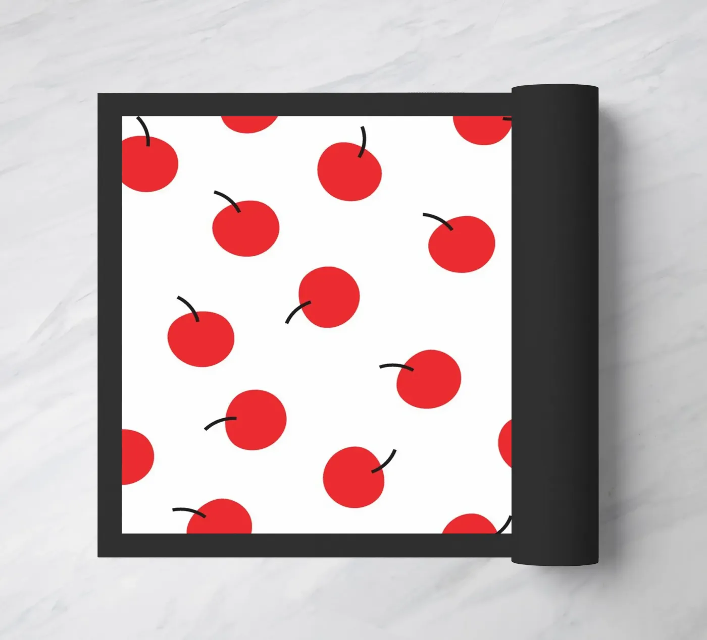 Red Cherry doormat by galihstudio