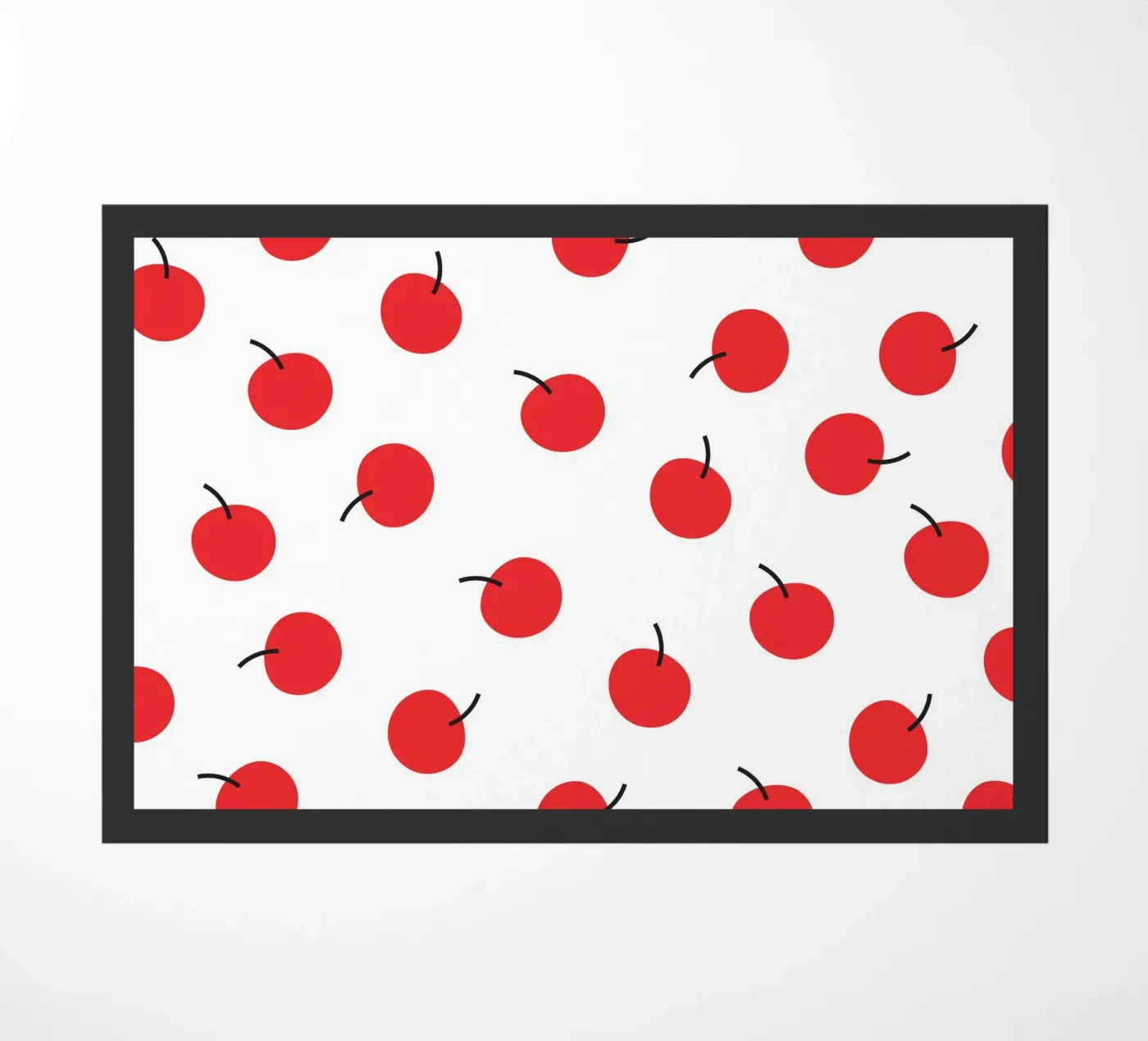 Red Cherry doormat by galihstudio