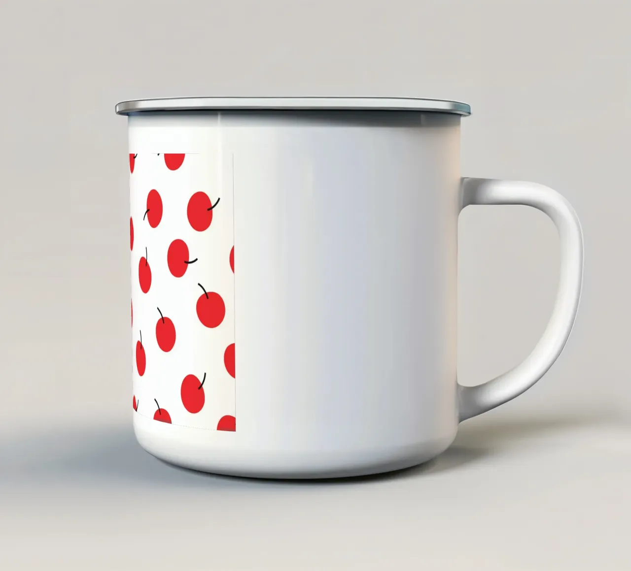 Ciliegia rossa tazza in smalto da galihstudio