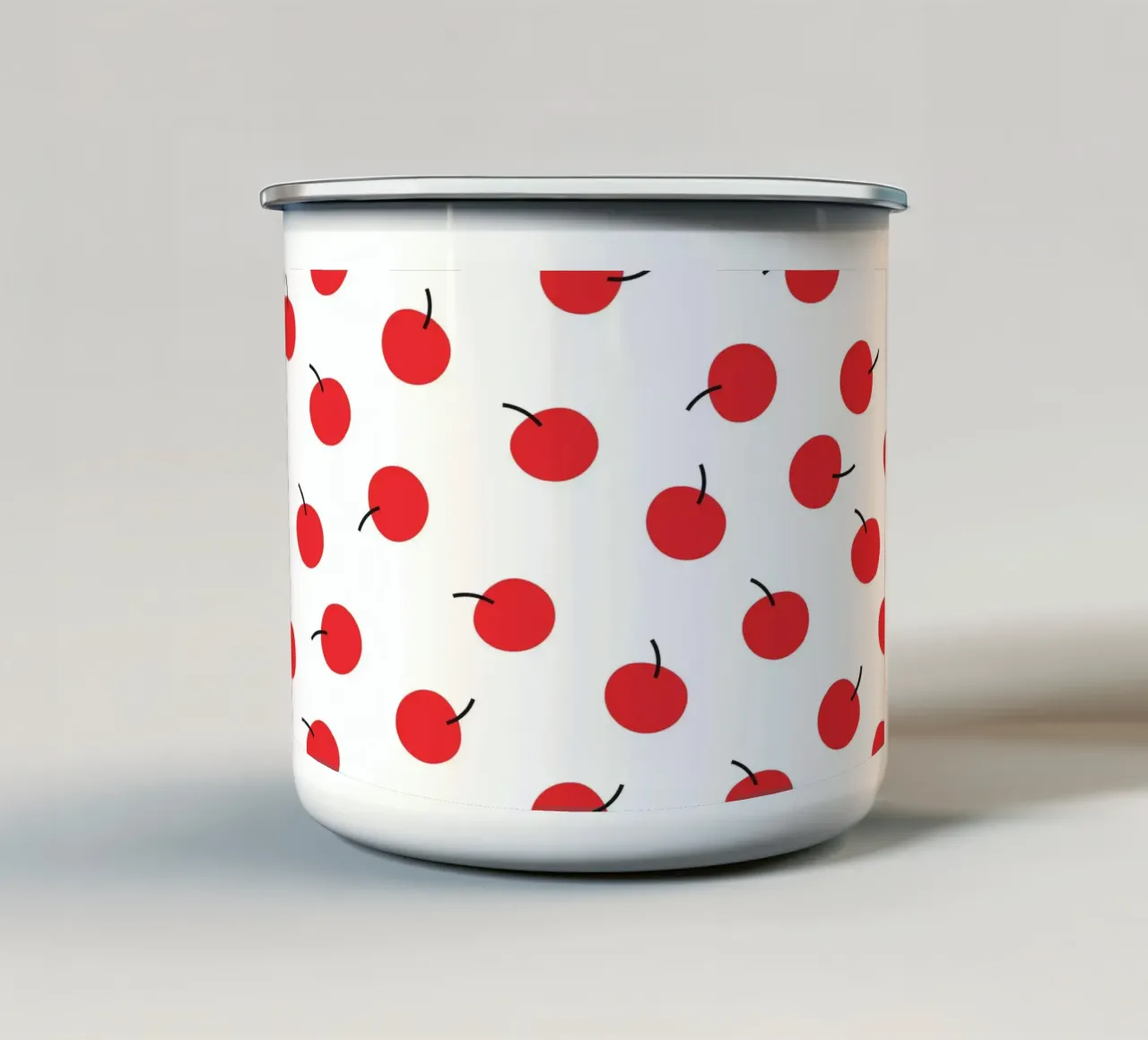 Ciliegia rossa tazza in smalto da galihstudio
