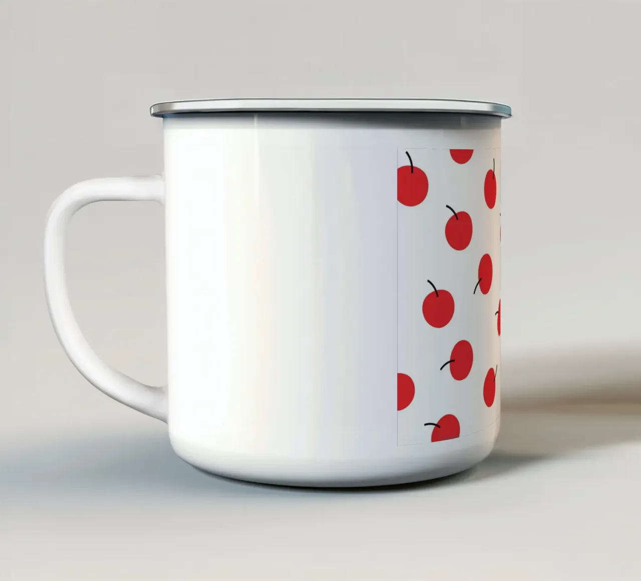 Ciliegia rossa tazza in smalto da galihstudio