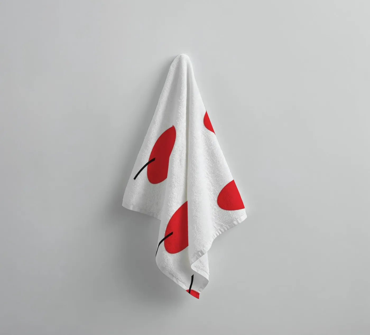 Rode kers badhanddoek van galihstudio