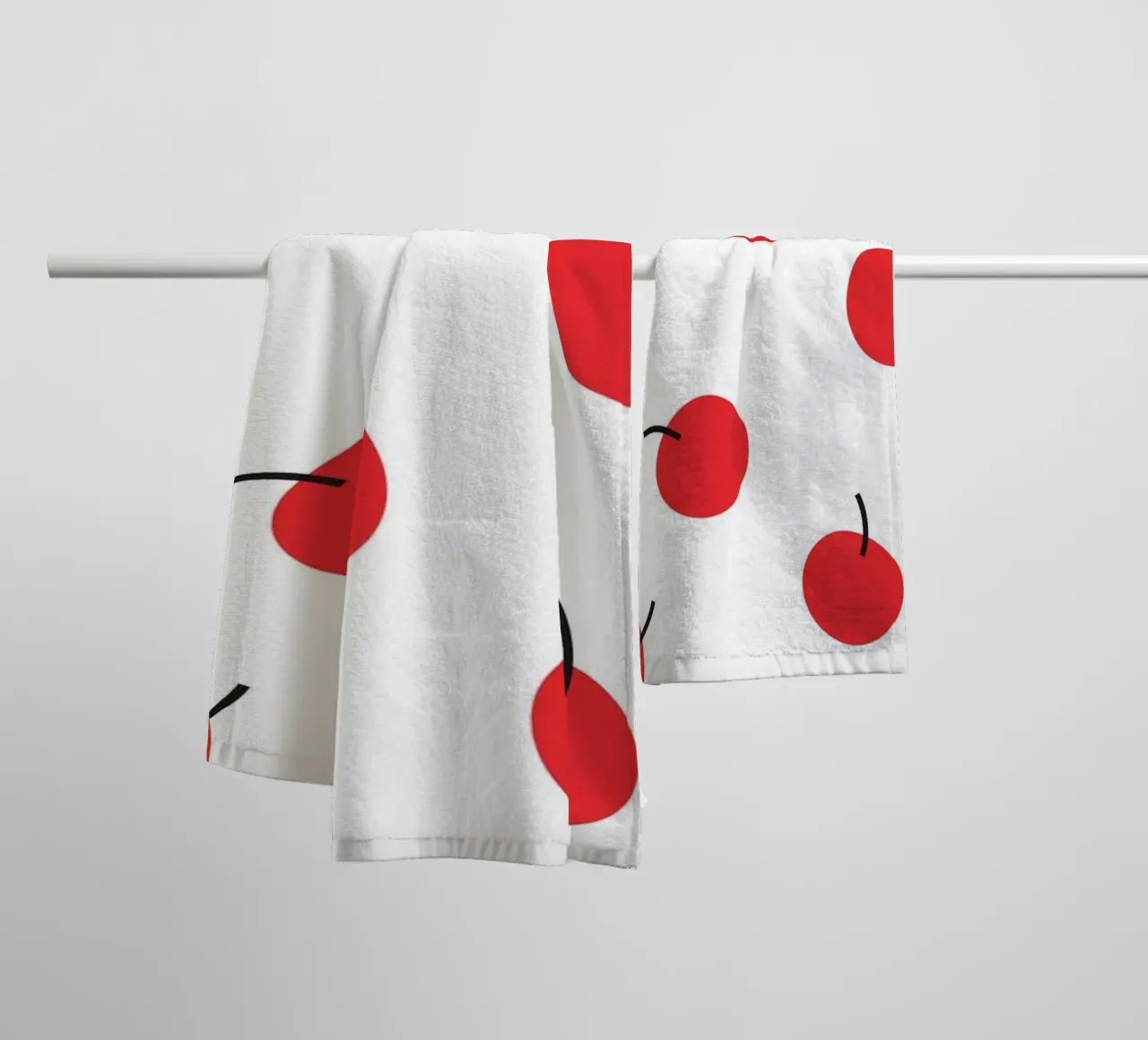 Ciliegia rossa asciugamano da bagno da galihstudio