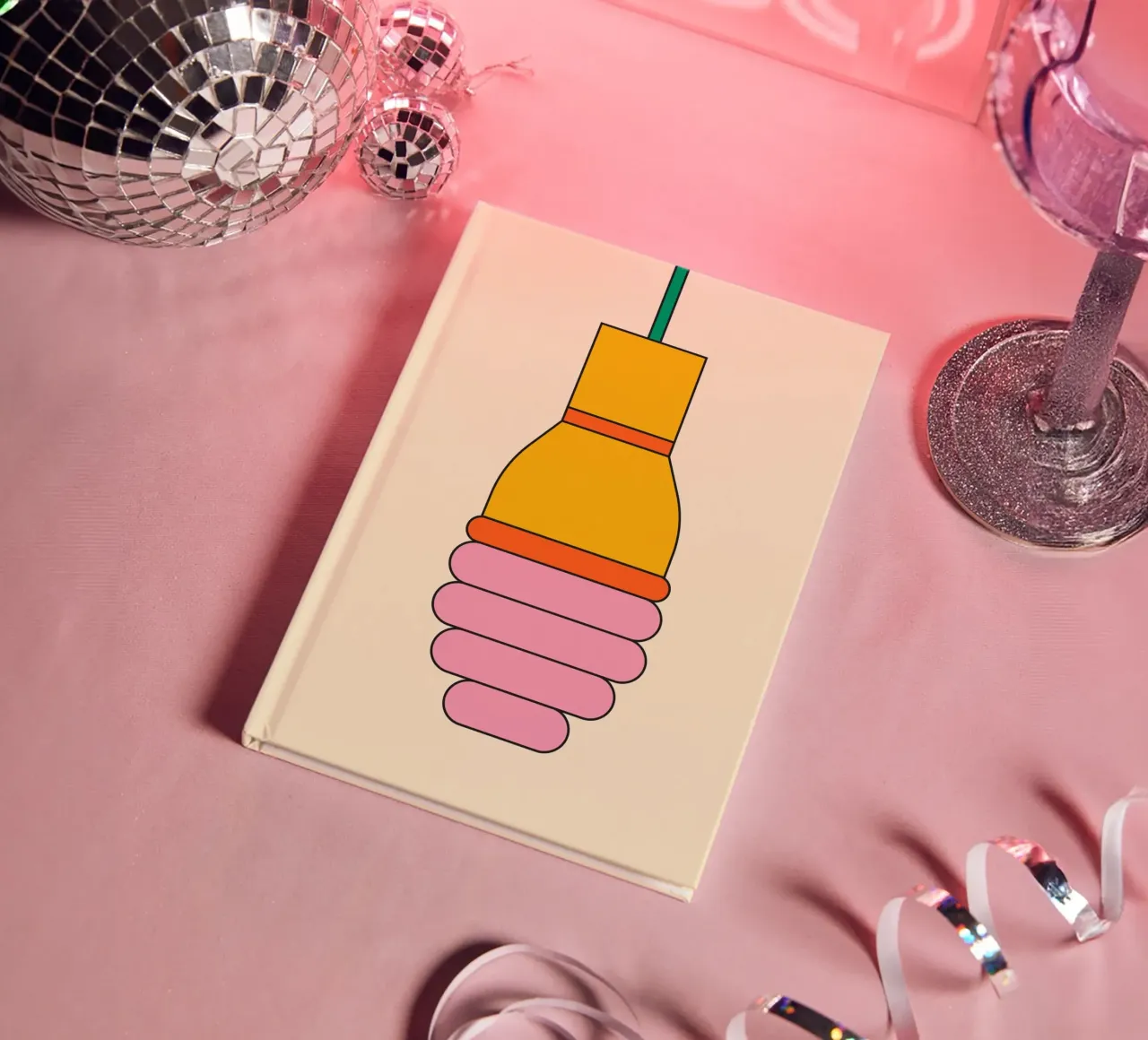 Lamp Bulb Retro notebook by galihstudio
