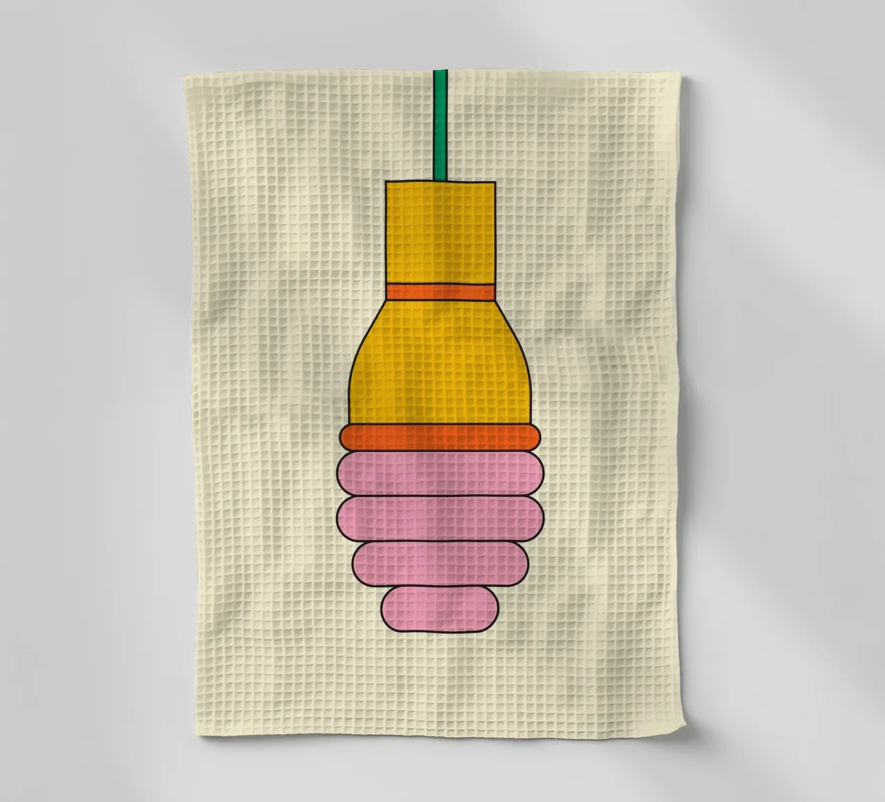 Lampadina retrò canovaccio da cucina da galihstudio