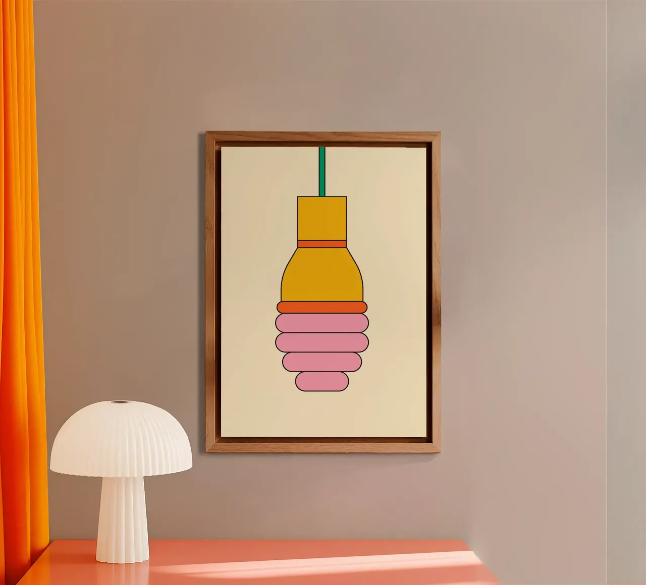 Lampadina retrò alluminio dibond da galihstudio