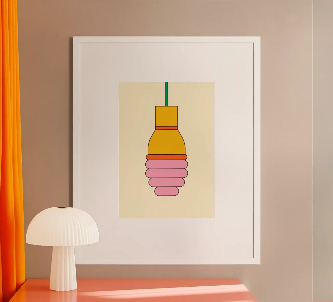 Lampadina retrò carta hahnemühle da galihstudio