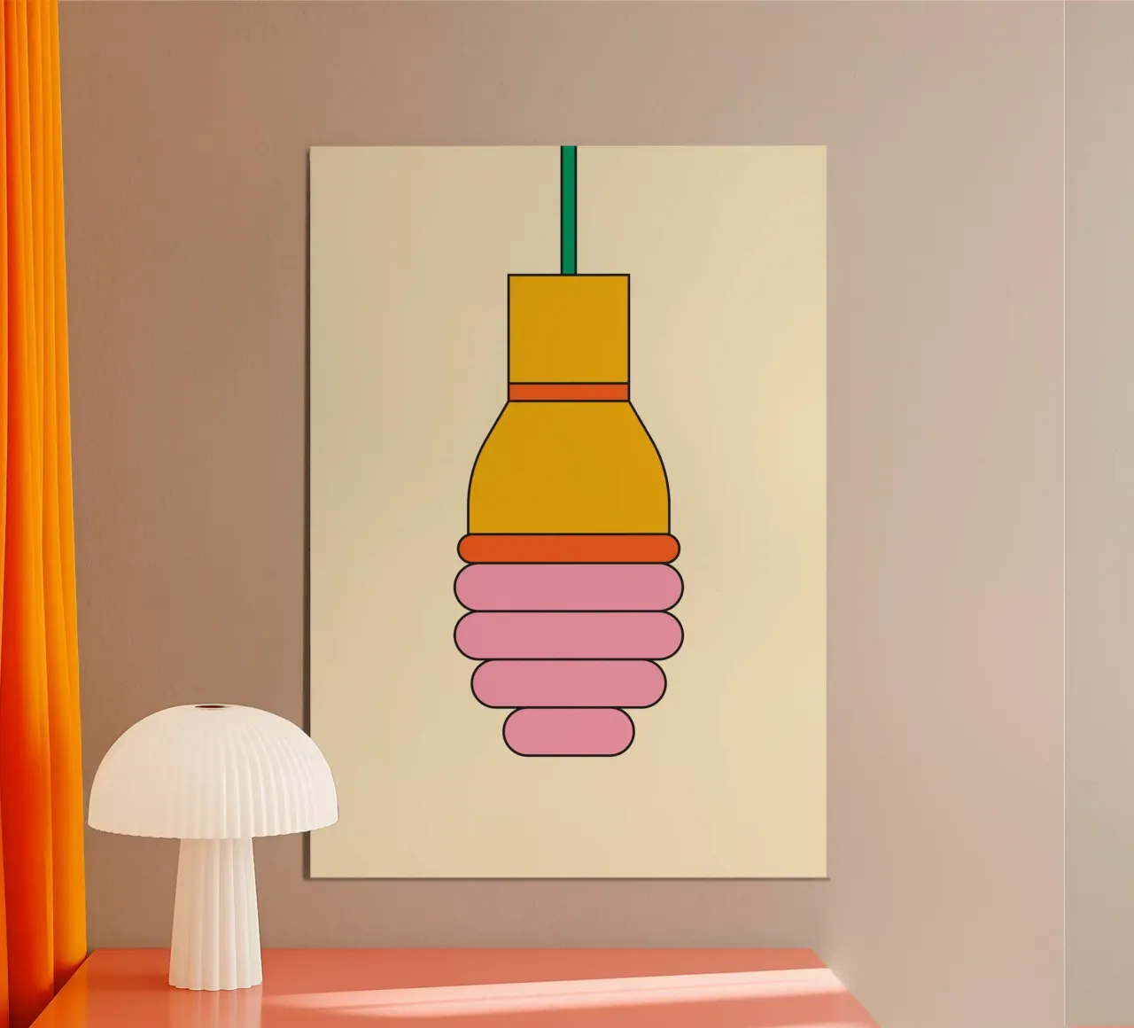Lampadina retrò carta hahnemühle da galihstudio