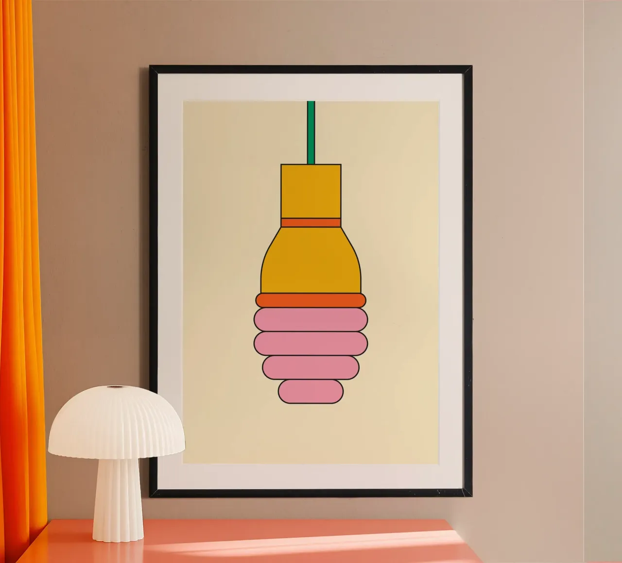 Lampadina retrò carta hahnemühle da galihstudio
