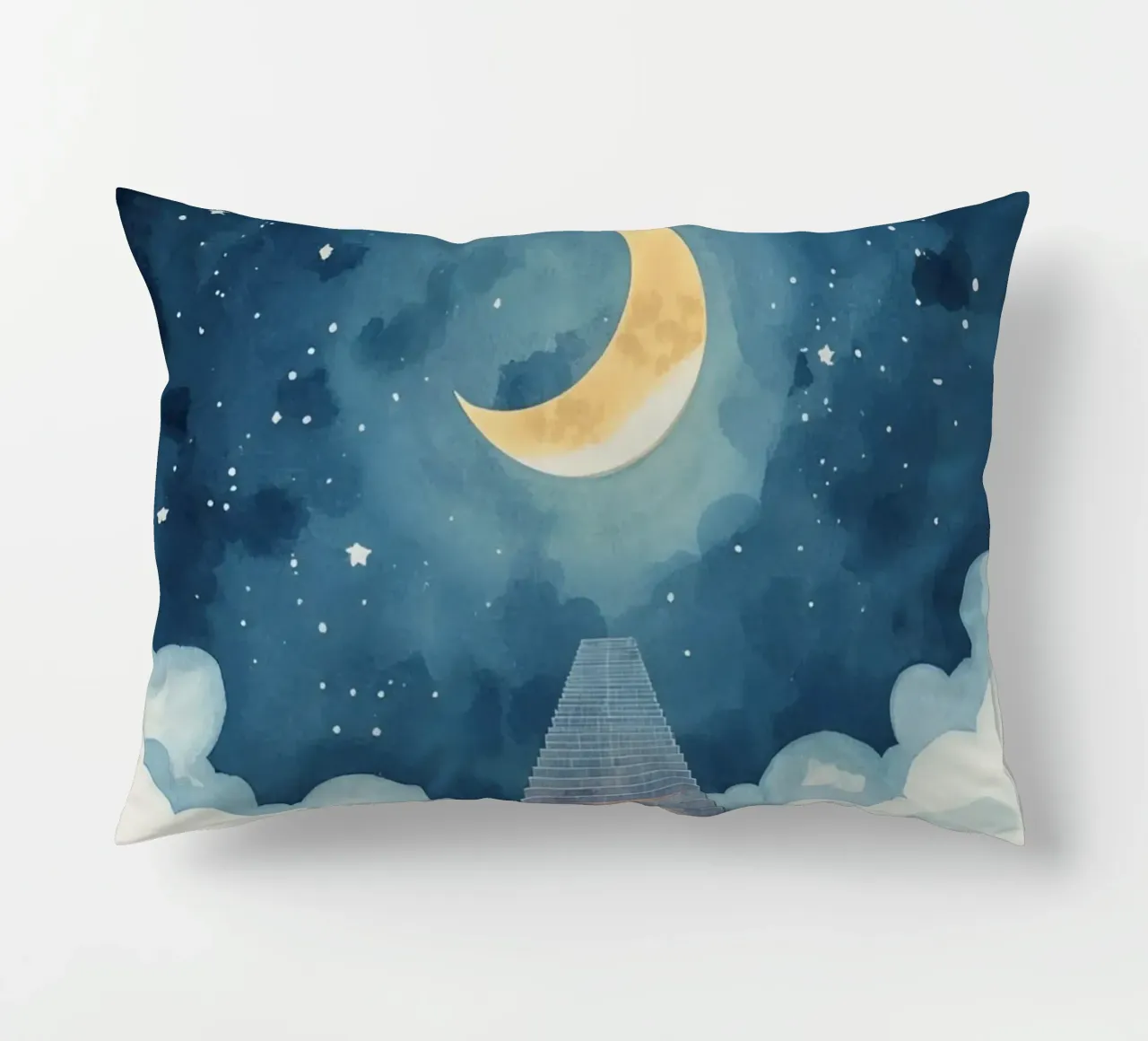 Scala verso il cielo illuminato dalla luna cuscino da DesignDoodle