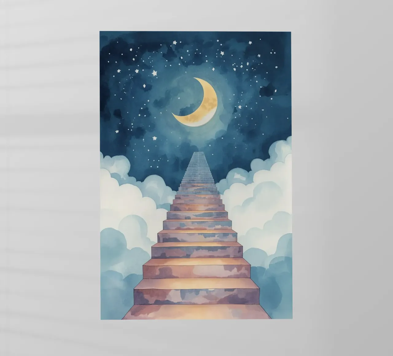 Scala verso il cielo illuminato dalla luna pellicola backlit da DesignDoodle