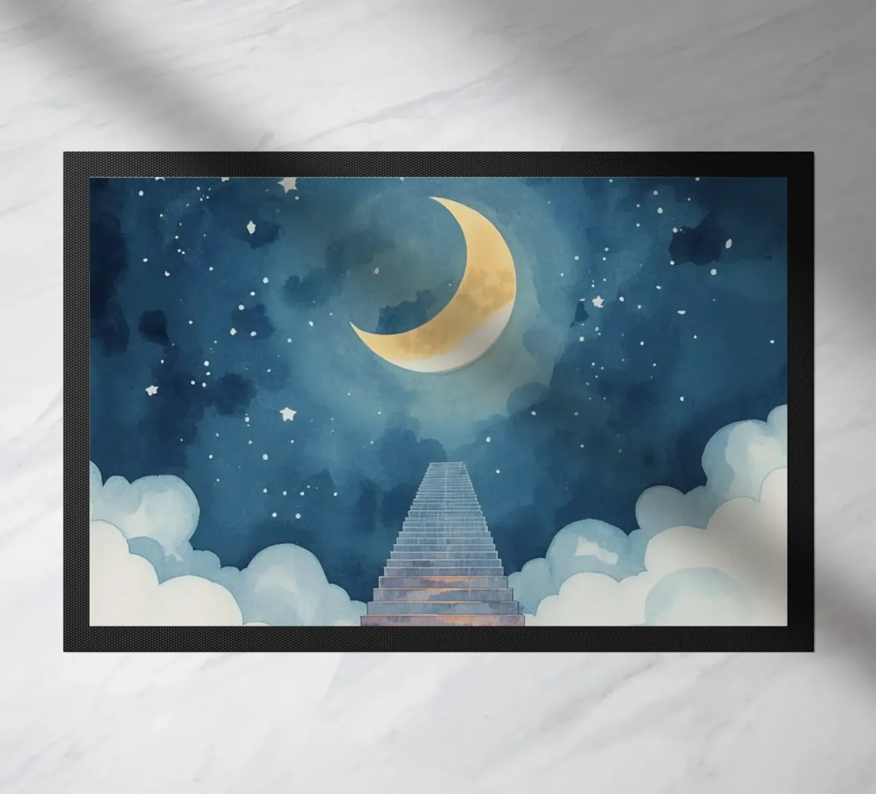 Scala verso il cielo illuminato dalla luna zerbino da DesignDoodle