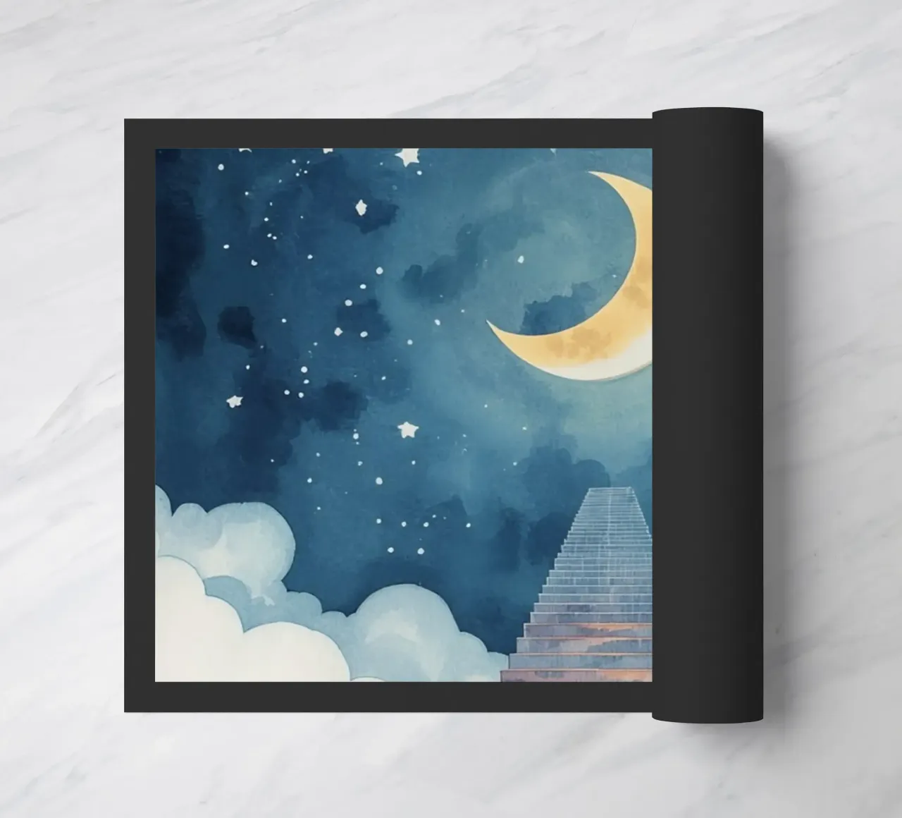 Scala verso il cielo illuminato dalla luna zerbino da DesignDoodle